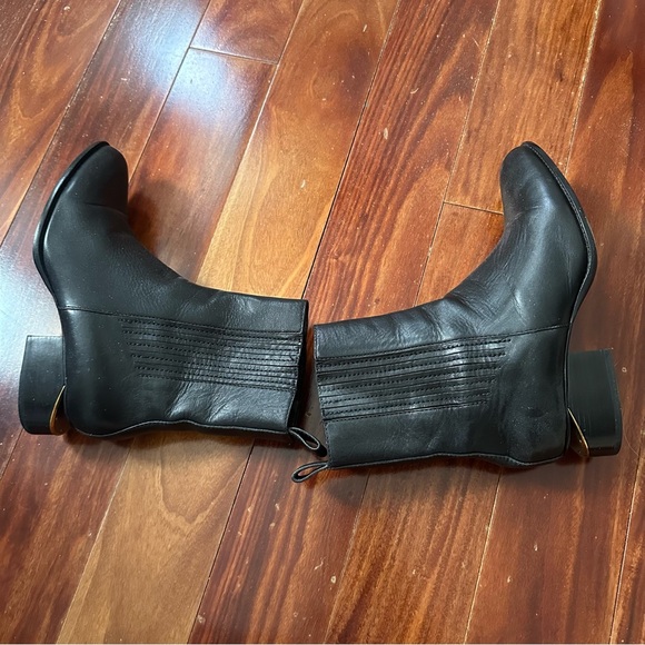 Alexander Wang Anouck Boot Black and Yellow Gold Metal Size 39.5 - Picture 10 of 15